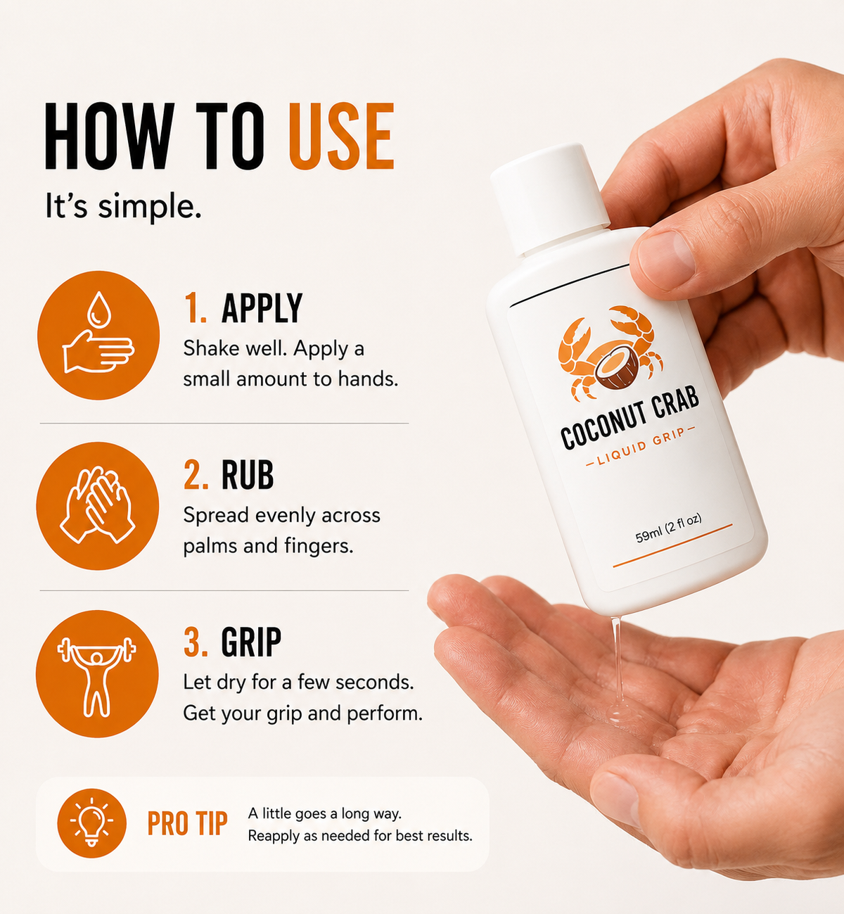 Coconut Crab Liquid Grip - 2 pack